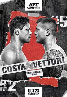 UFC Fight Night: Costa vs. Vettori - UFC Event Poster (October 23, 2021)