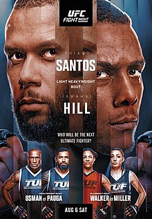 UFC Fight Night: Santos vs. Hill - UFC Event Poster (August 06, 2022)