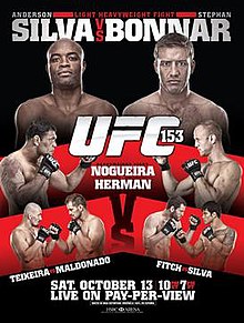 UFC 153: Silva vs Bonnar - UFC Event Poster (October 13, 2012)