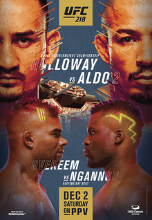 UFC 218: Holloway vs. Aldo 2 - UFC Event Poster (December 02, 2017)