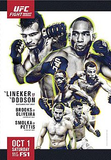 UFC Fight Night: Lineker vs. Dodson - UFC Event Poster (October 01, 2016)