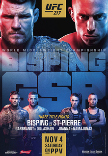 UFC 217: Bisping vs. St-Pierre - UFC Event Poster (November 04, 2017)