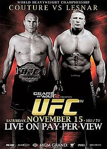 UFC 91: Couture vs Lesnar - UFC Event Poster (November 15, 2008)