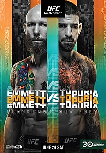 UFC Fight Night: Emmett vs. Topuria - UFC Event Poster (June 24, 2023)