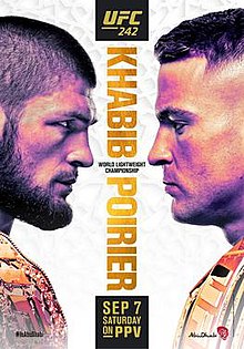 UFC 242: Khabib vs. Poirier - UFC Event Poster (September 07, 2019)