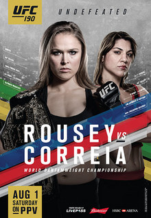 UFC 190: Rousey vs Correia - UFC Event Poster (August 01, 2015)