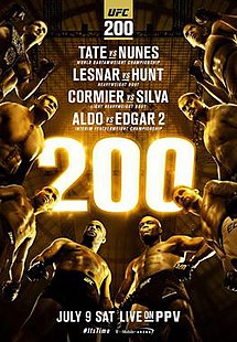 UFC 200: Tate vs Nunes - UFC Event Poster (July 09, 2016)