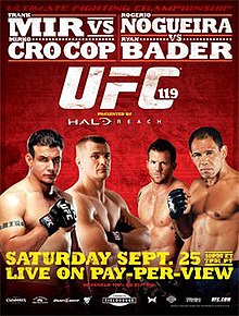 UFC 119: Mir vs Cro Cop - UFC Event Poster (September 25, 2010)