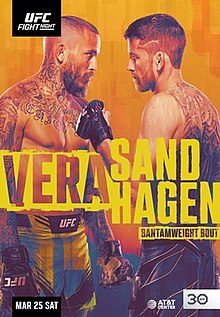 UFC Fight Night: Vera vs. Sandhagen - UFC Event Poster (March 25, 2023)