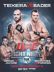 UFC Fight Night: Teixeira vs Bader - UFC Event Poster (September 04, 2013)