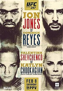 UFC 247: Jones vs. Reyes - UFC Event Poster (February 08, 2020)