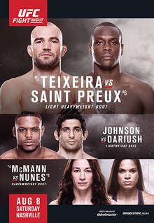 UFC Fight Night: Teixeira vs Saint Preux - UFC Event Poster (August 08, 2015)