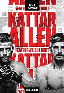 UFC Fight Night: Kattar vs. Allen - UFC Event Poster (October 29, 2022)