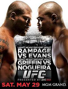 UFC 114: Rampage vs Evans - UFC Event Poster (May 29, 2010)