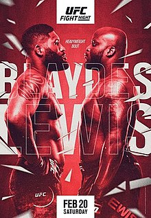 UFC Fight Night: Blaydes vs. Lewis - UFC Event Poster (February 20, 2021)