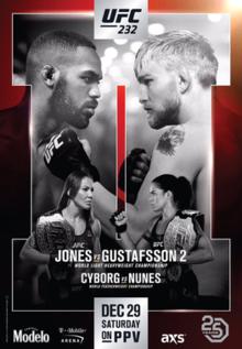 UFC 232: Jones vs. Gustafsson 2 - UFC Event Poster (December 29, 2018)