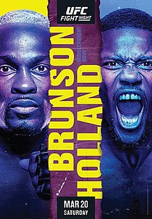 UFC Fight Night: Brunson vs. Holland - UFC Event Poster (March 20, 2021)