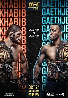 UFC 254: Khabib vs. Gaethje - UFC Event Poster (October 24, 2020)