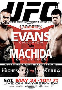 UFC 98: Evans vs Machida - UFC Event Poster (May 23, 2009)