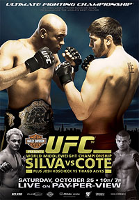 UFC 90: Silva vs Cote - UFC Event Poster (October 25, 2008)