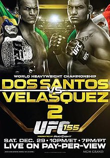 UFC 155: Dos Santos vs Velasquez II - UFC Event Poster (December 29, 2012)