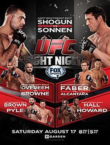 UFC Fight Night: Shogun vs Sonnen - UFC Event Poster (August 17, 2013)