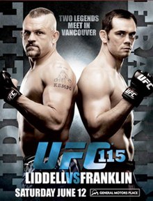 UFC 115: Liddell vs Franklin - UFC Event Poster (June 12, 2010)