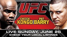 UFC Live: Kongo vs Barry - UFC Event Poster (June 26, 2011)