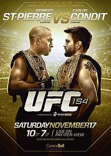 UFC 154: St-Pierre vs Condit - UFC Event Poster (November 17, 2012)