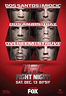 UFC on FOX: Dos Santos vs Miocic - UFC Event Poster (December 13, 2014)