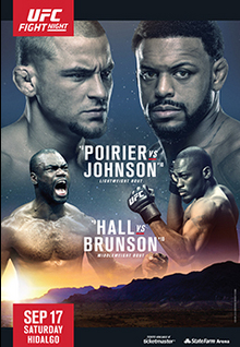 UFC Fight Night: Poirier vs. Johnson - UFC Event Poster (September 17, 2016)