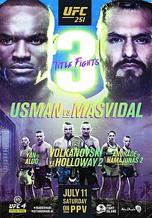 UFC 251: Usman vs. Masvidal - UFC Event Poster (July 11, 2020)