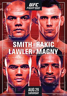 UFC Fight Night: Smith vs. Rakic - UFC Event Poster (August 29, 2020)