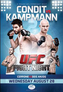 UFC Fight Night: Condit vs Kampmann 2 - UFC Event Poster (August 28, 2013)