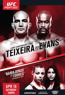 UFC on FOX: Teixeira vs Evans - UFC Event Poster (April 16, 2016)