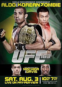 UFC 163: Aldo vs Jung - UFC Event Poster (August 03, 2013)