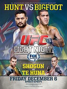 UFC Fight Night: Hunt vs Bigfoot - UFC Event Poster (December 06, 2013)