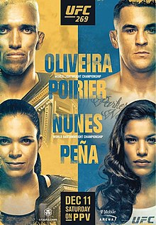 UFC 269: Oliveira vs. Poirier - UFC Event Poster (December 11, 2021)