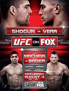 UFC on FOX: Shogun vs Vera - UFC Event Poster (August 04, 2012)