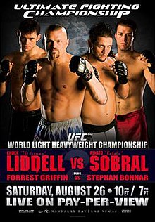 UFC 62: Liddell vs Sobral - UFC Event Poster (August 26, 2006)