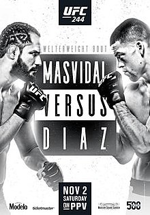 UFC 244: Masvidal vs. Diaz - UFC Event Poster (November 02, 2019)